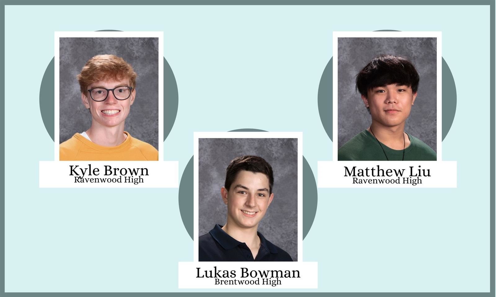 Three Student head shots